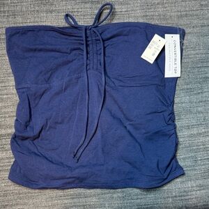 Elegant Navy Strapless Top